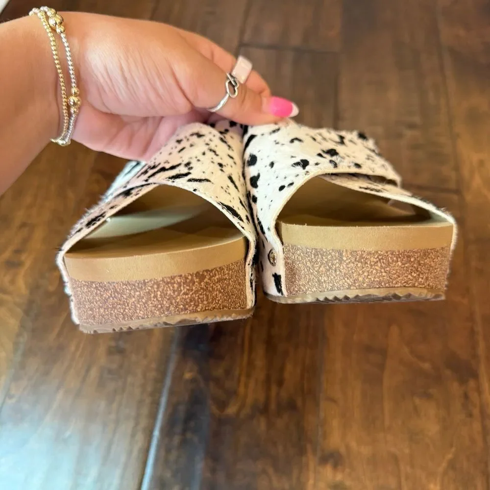 Volatile Riverside Platform Wedge Sandals Chocolate Chip  size 8 Western Boho
